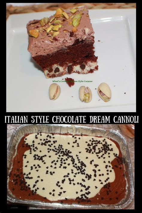 Italian Style Chocolate Dream Cannoli Cake Recipe | What's Cookin' Italian Style Cuisine