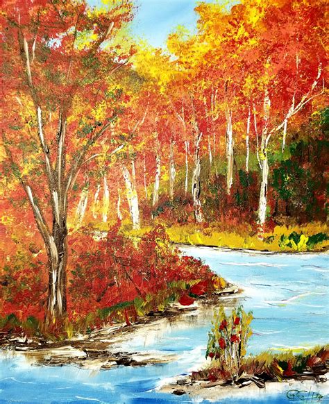 Fall Landscape Paintings Of Trees