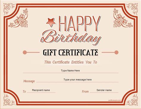 Free Printable Fill In Certificates : 18 Gift Certificate Templates - Excel PDF Formats ...