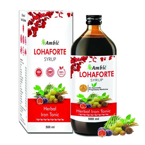 Buy Ambic Lohaforte Iron Syrup I Ayurvedic Iron and Folic Acid Supplement I Hemoglobin Booster ...