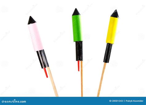 Set of fireworks on stick stock image. Image of color - 28501243