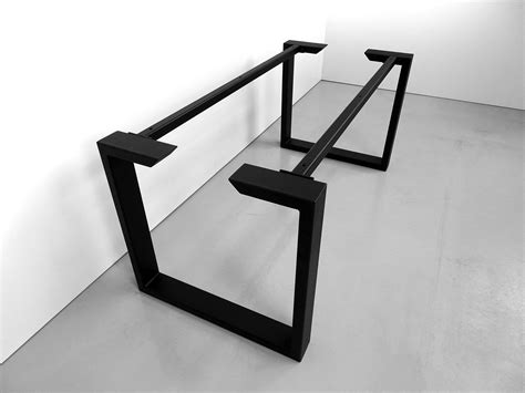 Pied de table Urbaine : pieds U en acier sur mesure | Wood table design, Metal dining table ...