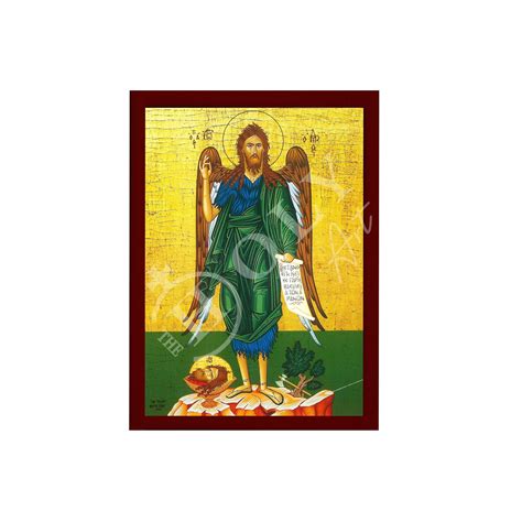 Saint John icon, Handmade Greek Orthodox icon of St John Baptist ...