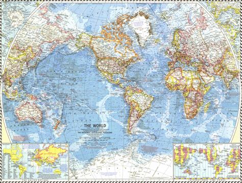 The World 1960 Wall Map by National Geographic - MapSales