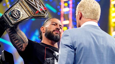 Roman Reigns stands face-to-face with Cody Rhodes before WrestleMania ...