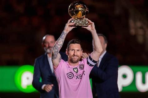 WATCH: Lionel Messi Celebrates 8Th Ballon D'or Trophy With Inter Miami ...