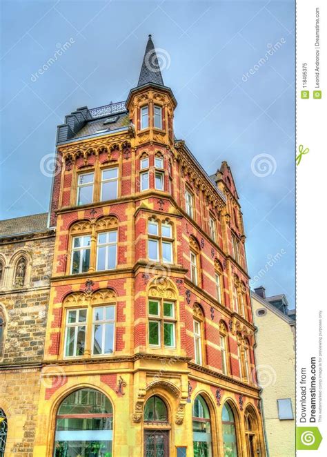 Buildings in the Old Town of Aachen, Germany Stock Image - Image of church, altstadt: 118495375