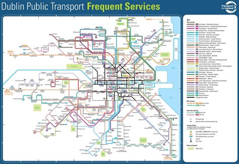 Dublin transport map - Ontheworldmap.com