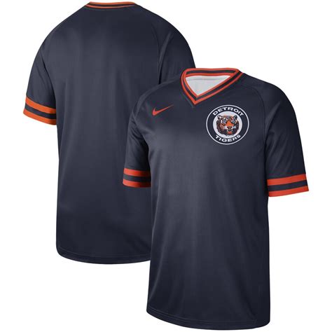 Men's Detroit Tigers Nike Navy Cooperstown Collection Legend V-Neck Jersey