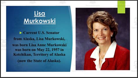 U.S. Senator Lisa Murkowski (AK) Biography PowerPoint by Teach Simple