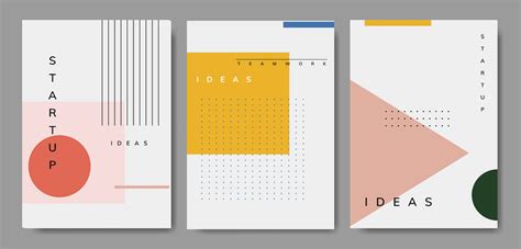 Set minimal Memphis design start-up | Premium Vector - rawpixel