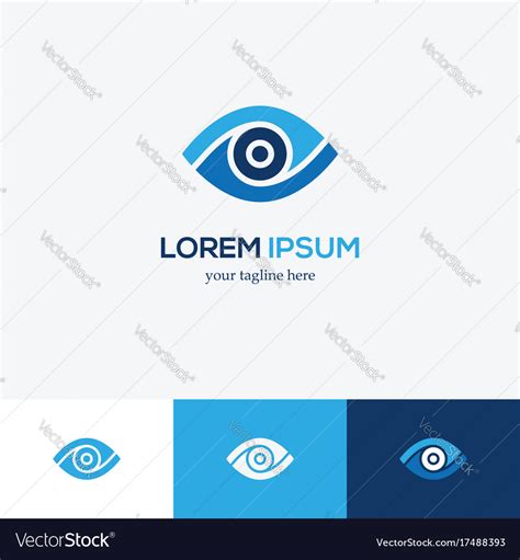 Blue eye logo Royalty Free Vector Image - VectorStock