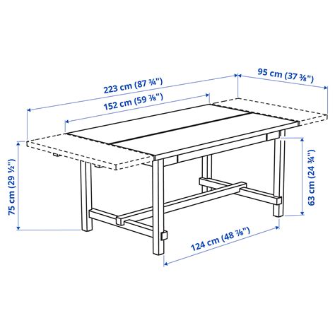 NORDVIKEN extendable table white 152/223x95 cm | IKEA Eesti