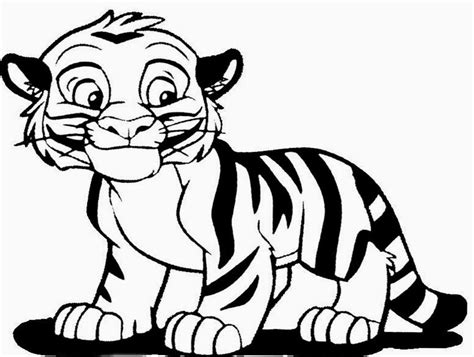 Cute Tiger Coloring Pages - http://www.kidscp.com/cute-tiger-coloring-pages/?Pinterest | Cartoon ...