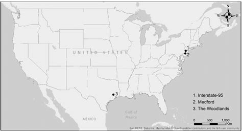 Location key map of the three case study projects (Interstate 95, New... | Download Scientific ...