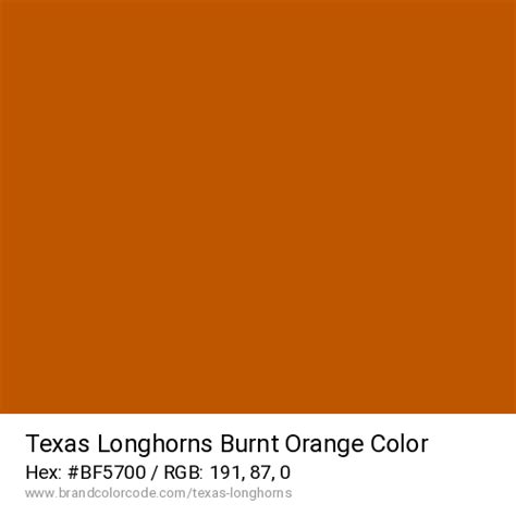 Texas Longhorns Brand Color Codes » BrandColorCode.com