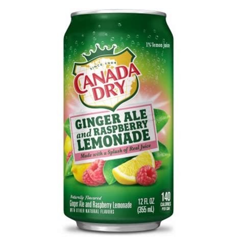 Canada Dry® Ginger Ale and Raspberry Lemonade Soda Cans, 12 pk / 12 fl oz - King Soopers