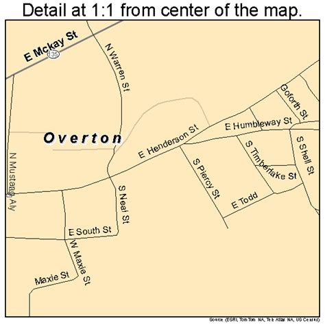 Overton Texas Street Map 4854432