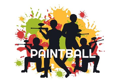 People Playing Paintball of Fighter Player Shooting with Gun Shoot, Aim ...