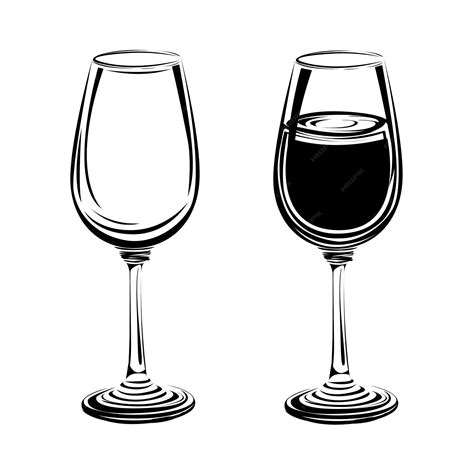 Premium Vector | Wine glass silhouette