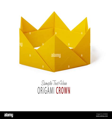 Origami paper crown Stock Photo - Alamy