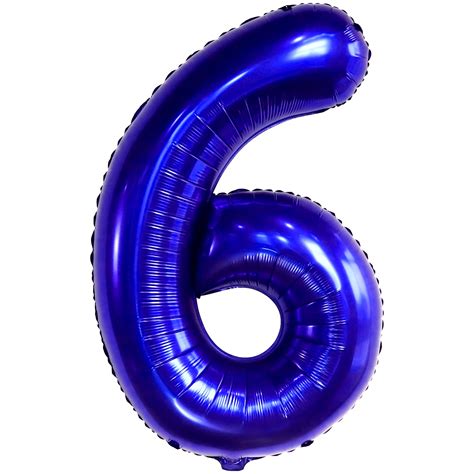 Buy Giant, Navy Blue 6 Balloon Number - 40 Inch | Navy Blue 6 Birthday ...