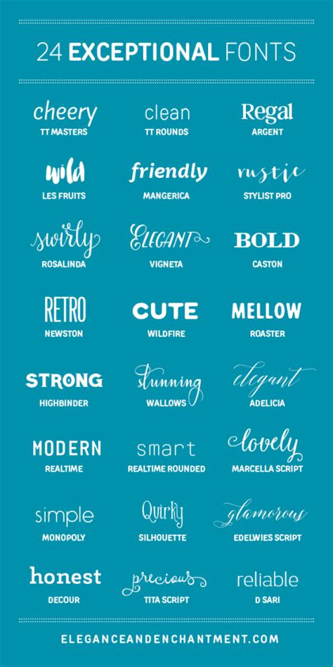 24 Exceptional Fonts - MichelleHickey.Design