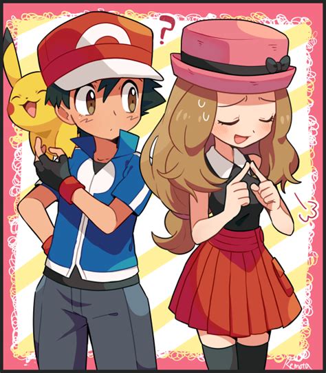 Ash and Serena - Ash and Serena Fan Art (40471344) - Fanpop