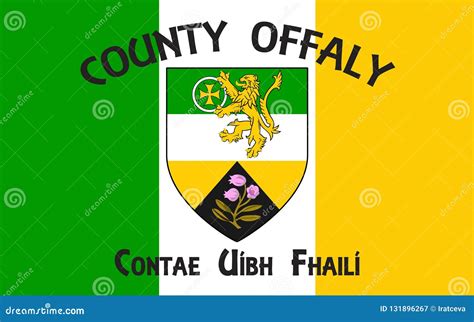 Flag of County Offaly is a County in Ireland Stock Image - Image of kingdom, county: 131896267