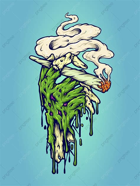 Cannabis Weed Marijuana Vector Hd PNG Images, Hand Weed Smoking ...