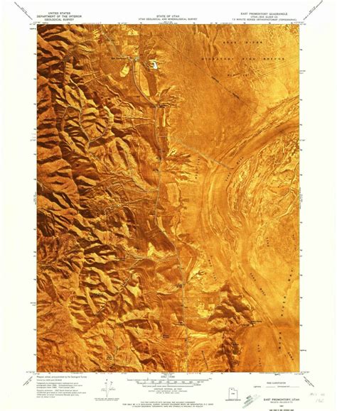 1967 East Promontory, UT - Utah - USGS Topographic Map - Historic Pictoric