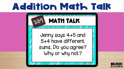 7 Easy Math Talk Examples for Busy Teachers - First Grade View