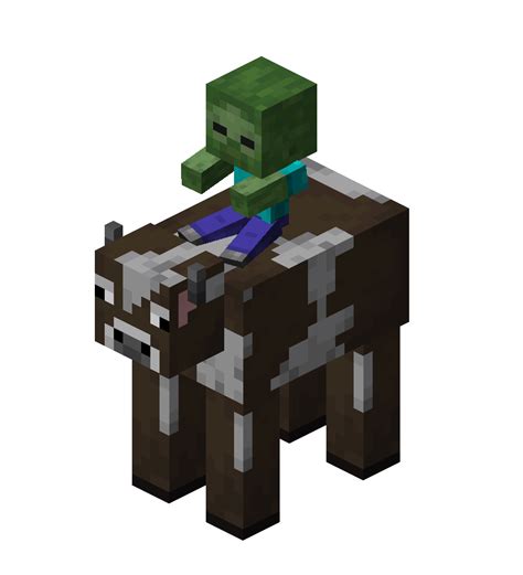 File:Baby Zombie Riding Cow.png - Minecraft Wiki，最详细的官方我的世界百科