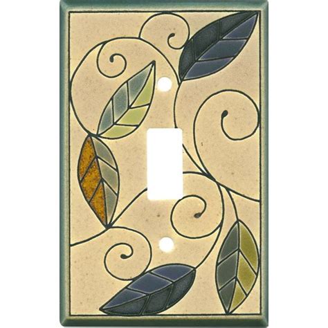 Mosaic Leaves Ceramic - Single Toggle Switch Plates - Walmart.com - Walmart.com