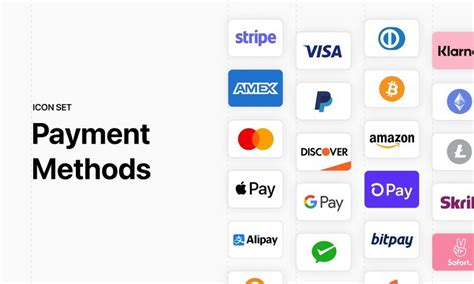18 Free Payment Method Icon Sets - SVG, PNG, Sketch & PSD - Super Dev Resources