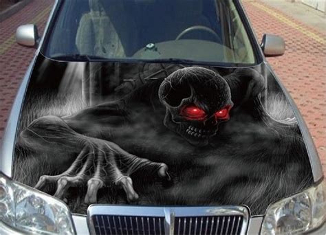 Full Color Graphic Vinyl Sticker Decal Skull Ghost Fit Car Hood Size Free Custom | Vinyls, Hoods ...