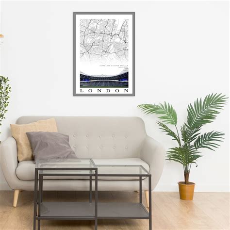 City Map of LONDON Tottenham Hotspur Stadium Home Decor Tottenham ...