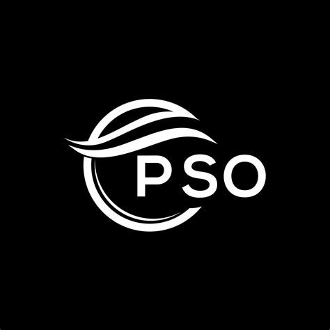 PSO letter logo design on black background. PSO creative circle logo. PSO initials letter logo ...