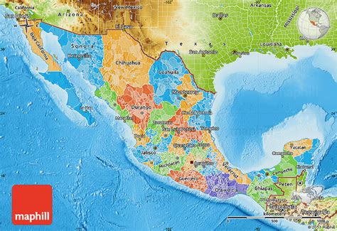 Mexico Physical Map