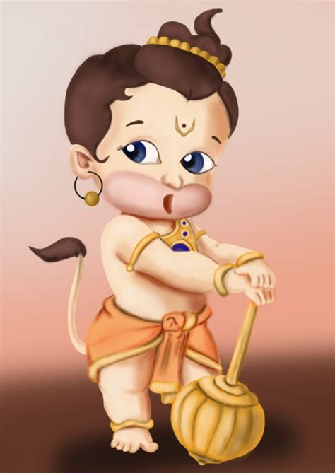 Step by Step How to Draw Baby Hanuman : DrawingTutorials101.com