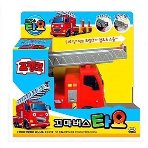 Tayo the little bus mini red Fire truck Frank kids toy model car tayo ...