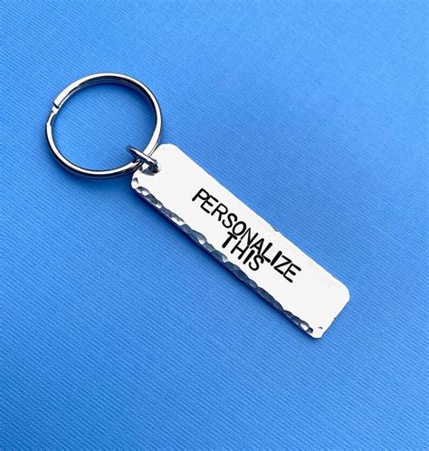 Personalized Keychain Personalized Gift Hand Stamped - Etsy