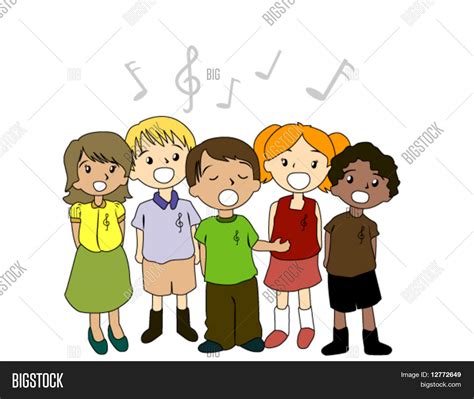 Kids Singing - Vector Vector & Photo (Free Trial) | Bigstock