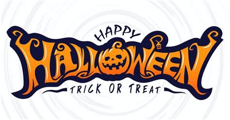 Happy Halloween Trick or Treat Text Banner | Halloween logo, Halloween text, Trick or treat