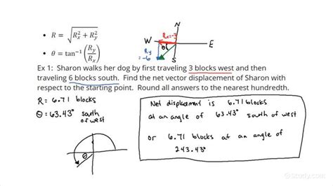 How to Calculate a Net Vector Displacement of an Object Moving in Two ...