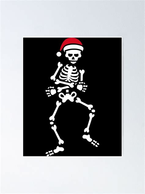 "Skibidi challenge meme skeleton Christmas dance" Poster by LaundryFactory | Redbubble