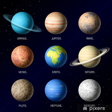 Fotomural Los planetas del Sistema Solar - PIXERS.ES | Solar system planets, Solar system, Space ...