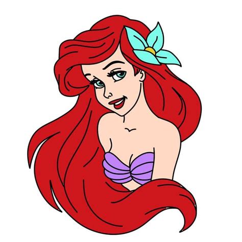 Ariel The Little Mermaid Drawing Step By Step