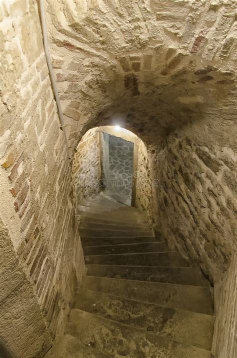 Secret Passage in a Medieval Castle Stock Image - Image of stone ...