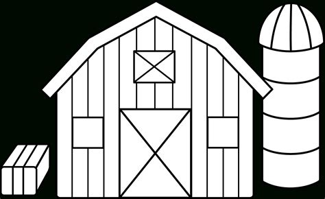 Barn Coloring Page Printable